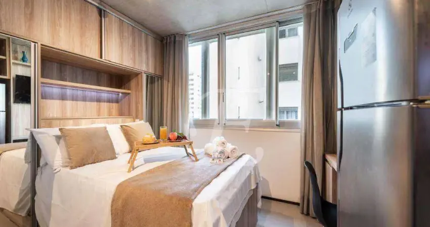 Apartamento com 1 dormitório para alugar, 17 m² por r$ 2.818,00/mês - cerqueira césar - são paulo/sp