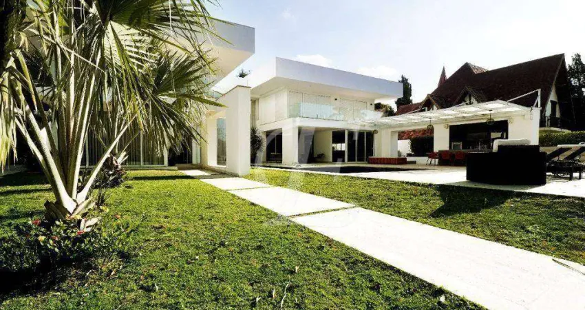 Casa com 5 suítes para alugar mobiliada, 1200 m² por r$ 95.000/mês - tamboré - barueri/sp