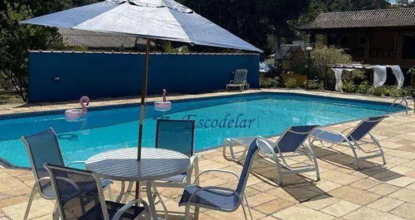 Chácara com 3 dormitórios para alugar, 5000 m² por r$ 7.390,00/mês - pesqueiro da mata - mairiporã/sp