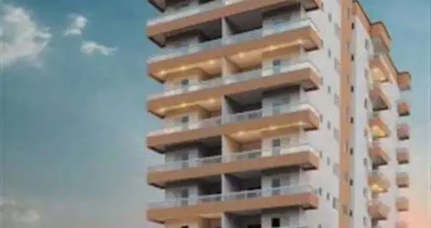Apartamento de 2 dorms sendo 1 suite com sacada gourmet à venda em Praia Grande, Vila Guilhermina, com 2 quartos, 76m²