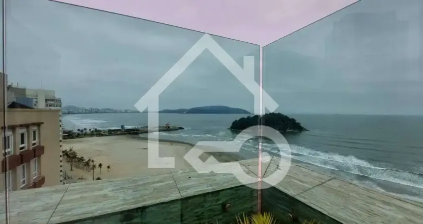 Apartamento de 3 quartos à venda em santos-sp, josé menino, 160m², 1 suíte, 2 salas, 3 banheiros, 2 vagas. literalmente pé na areia!