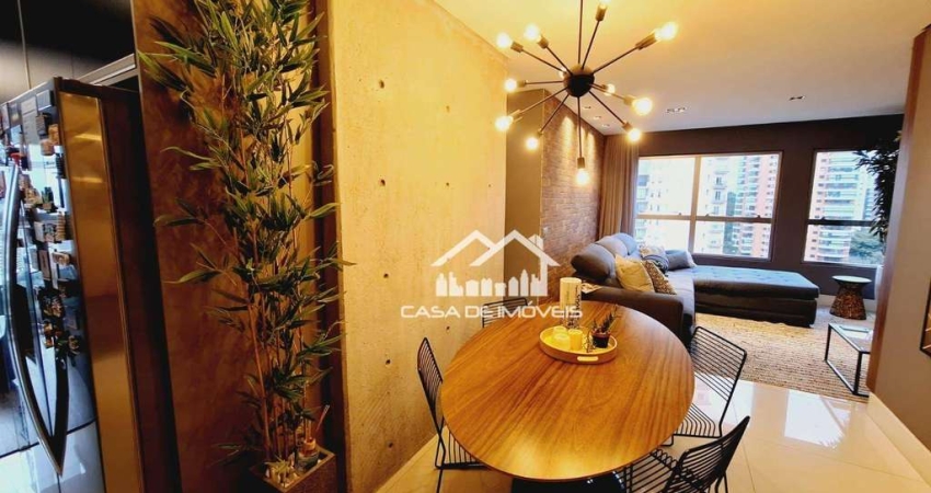 Vende apartamento mobiliado com 70m² no Maxhaus com 2 dormitórios, no Panamby.