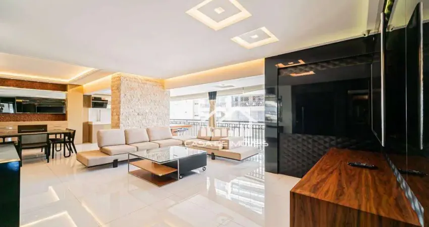 Aluga apartamento com 178m², varanda gourmet, 3 suítes e 3 vagas, no brooklin