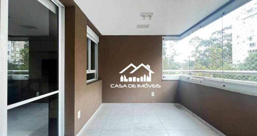 Aluga apartamento de 143m², com 3 suítes e 2 vagas, no Panamby.