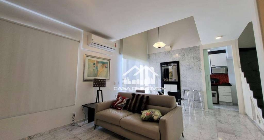 Vende ou aluga apartamento duplex com 83m², 1 suíte e lazer ótimo.