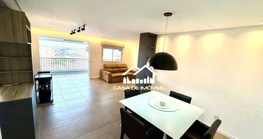 Vende ou aluga apartamento de 86m², com 2 dormitórios, sendo 1 suíte, 1 vaga, varanda e lazer completo