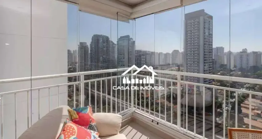 Vende ou aluga apartamento no Brooklin, com lazer completo, 67m², 2 dormitórios e 1 vaga.