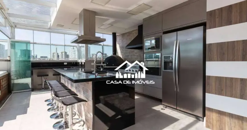 Vende cobertura com Jacuzzi, espaço gourmet, 146m², 3 suítes e 2 vagas, no Morumbi.