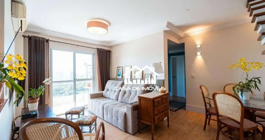 Vende cobertura duplex com 2 suítes, 1 dormitório, 3 vagas, churrasqueira privativa e lazer no panamby.