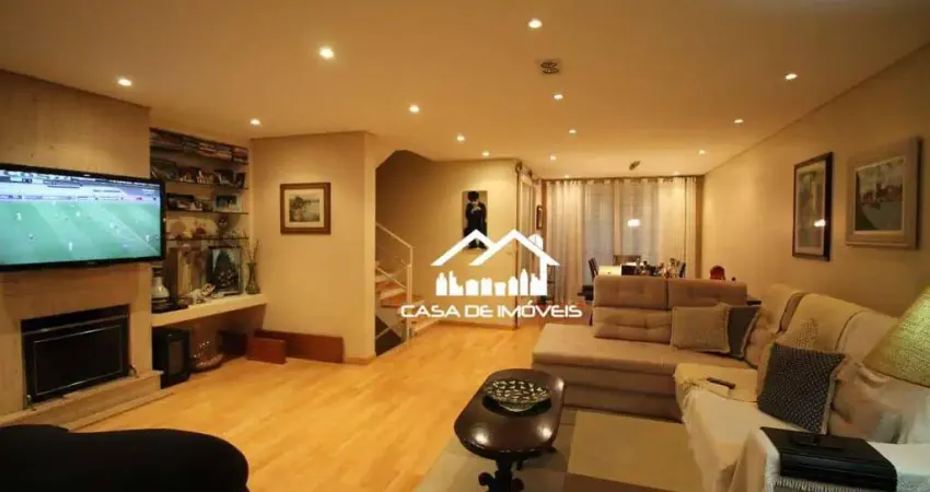 Vende casa em condomínio de 244m², 4 dormitórios, 3 suítes, escritório, 3 vagas e depósito, na vial andrade