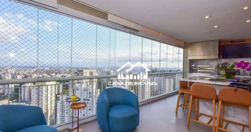 Vende apartamento de 223m², 3 suítes, 4 vagas, depósito e varanda gourmet na vila andrade.