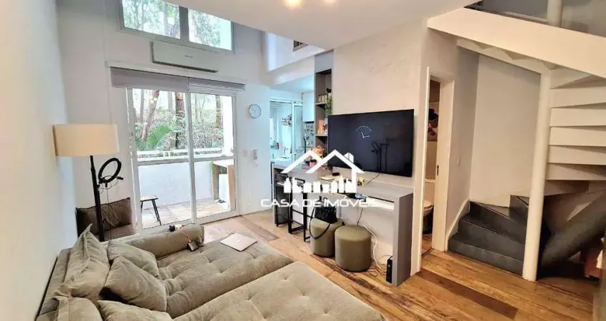 Apartamento duplex para venda ou locação, mobiliado, com 48m², na vila andrade.