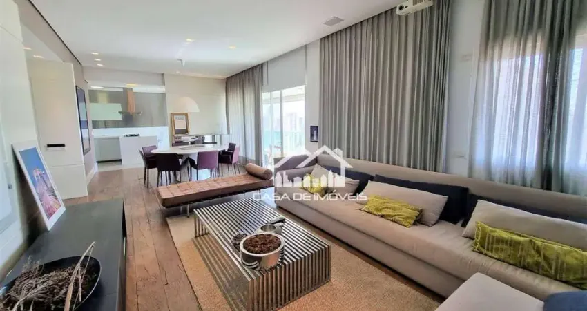 Aluga apartamento mobiliado com 167m², alto padrão, no brooklin.