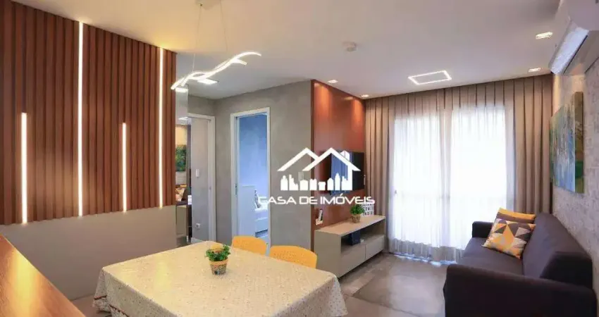 Vende apartamento de 50m², com 2 dormitórios, 1 vaga e varanda na vila suzana