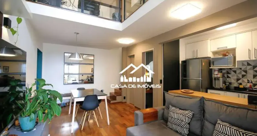 Aluga duplex mobiliado, com 77m², 1 suíte e 2 vagas, na vila olímpia.