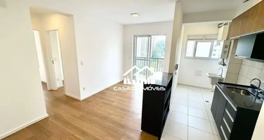 Aluga apartamento de 45m², com 2 dormitórios e 1 vaga, com varanda na vila andrade