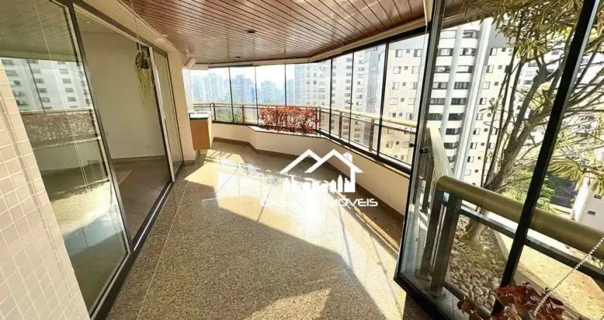 Vende ou aluga apartamento de 250m² com 4 suítes, 4 vagas e varanda gourmet