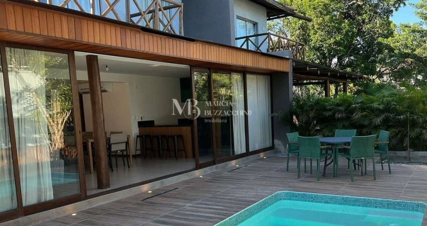 Lindissima casa alto padrão à venda no condominio alto da enseada - praia do forte