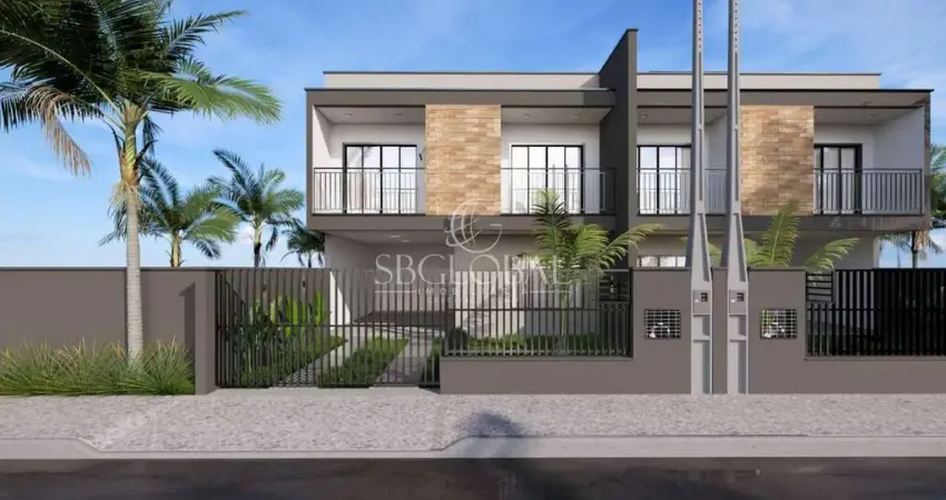 Sobrado de alto padrão com piscina á 170 metros da praia no balneário itapoá