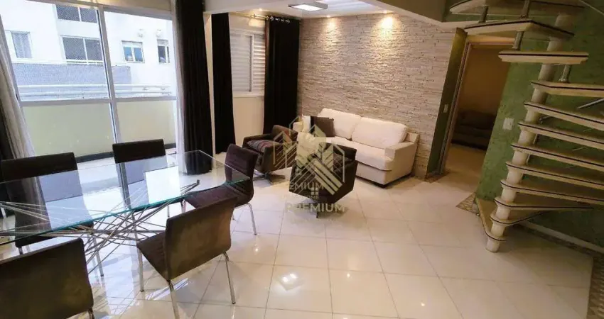 Cobertura com 3 dormitórios para alugar, 120 m² por r$ 5000/mês - tatuapé - são paulo/sp