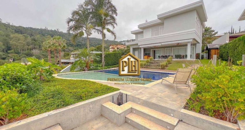 Casa à venda no Condomínio Porto Atibaia – 4 dormitórios, vista para o lago, área gourmet e piscina!