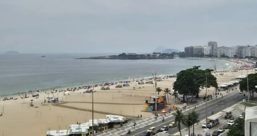 Excelente apartamento 4 quartos frontal mar em copacabana-rj