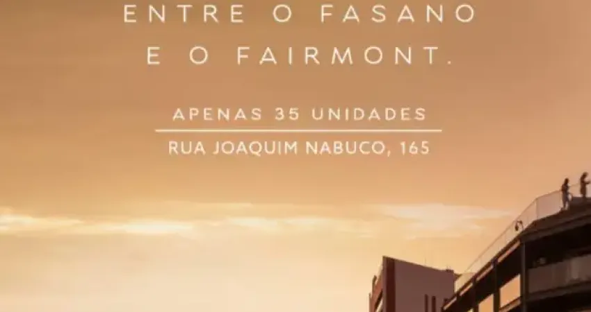 Studio no melhor ponto de ipanema entre o fairmont e o fasano para morar ou investir