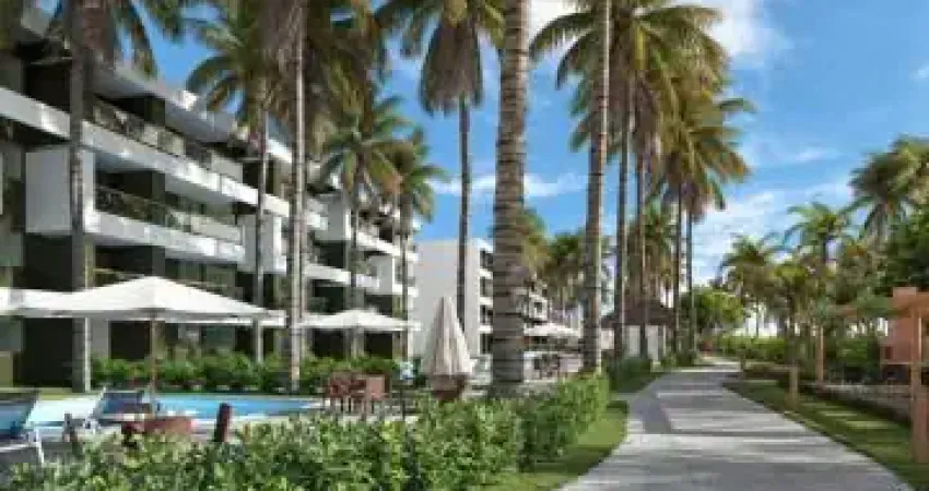 Excelente apartamento de 2 quartos, varanda e vaga na garagem localizado na praia dos Carneiros.