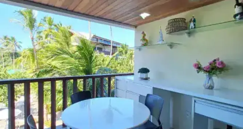 Excelente apartamento 2 suítes, mobiliado com varanda e  localizado à beira mar de Muro Alto