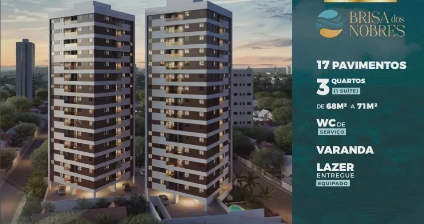 Brisa dos Nobres | Entrega Ago/2026 | Cordeiro | 71m² | 3 Quartos (2 suítes) | Lazer