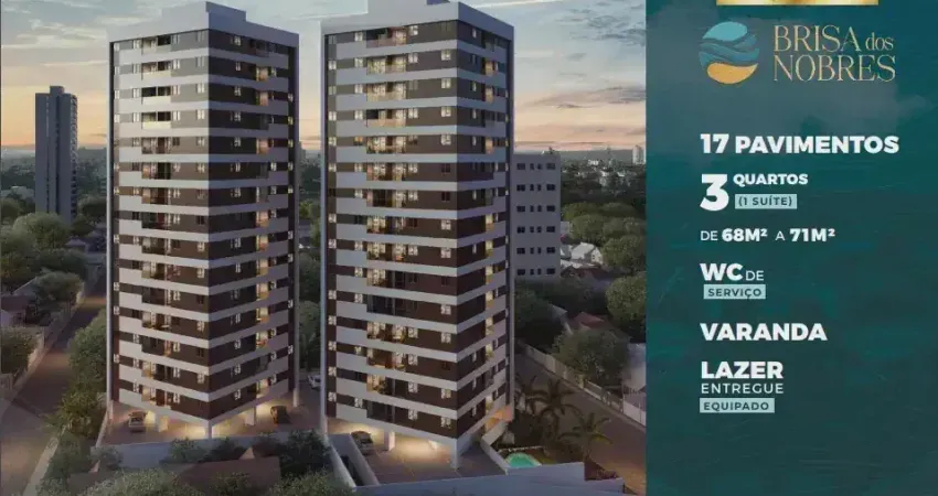Edf Brisa dos Nobres | Cordeiro | 68m² | LANÇAMENTO | Bem localizado