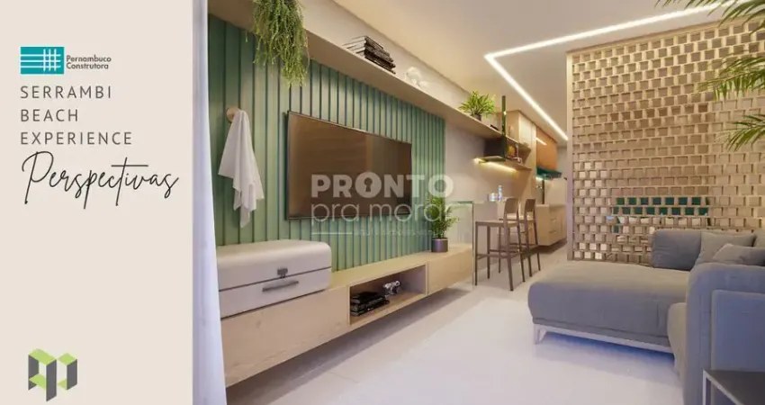 Excelente apartamento em construção localizado em Ponta de Serrambi, com 31,50m²