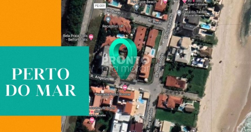 Excelente flat em construção localizado em Porto de Galinhas, com 24,56m² de área útil.