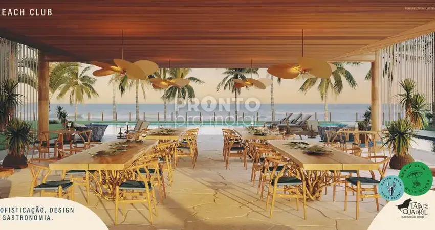 Xcelente apartamento em condomínio beira mar, localizado na praia de carneiros, com 58,37m² de área útil.