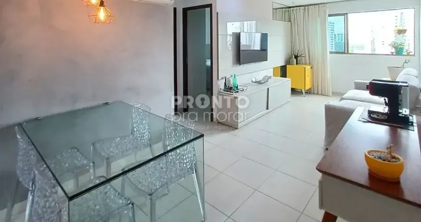 Excelente apartamento mobiliado localizado no bairro de boa viagem, com 53,61m² de área útil.