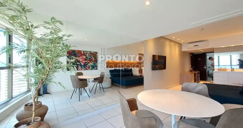 Excelente apartamento mobiliado com 53,97m² de área privativa, localizado no bairro de boa viagem.