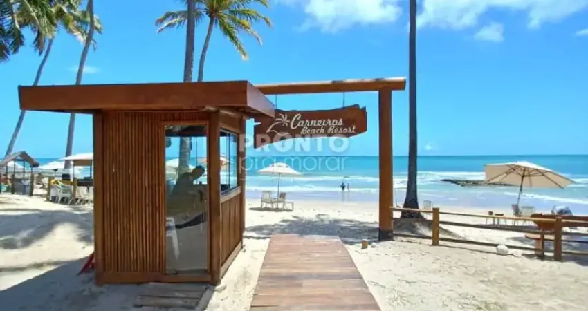 Vendo flat mobiliado localizado em carneiros com 46,15m², condomínio beira mar.