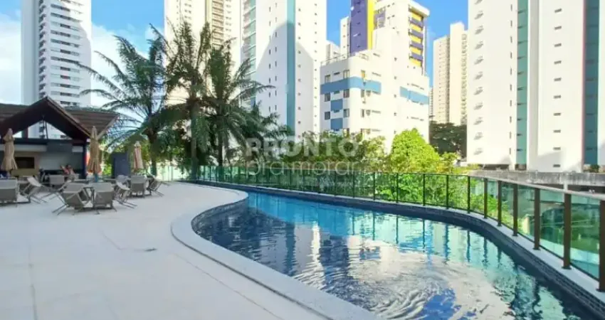 Apartamento mobiliado 135m² em boa viagem com lazer e portaria 24h