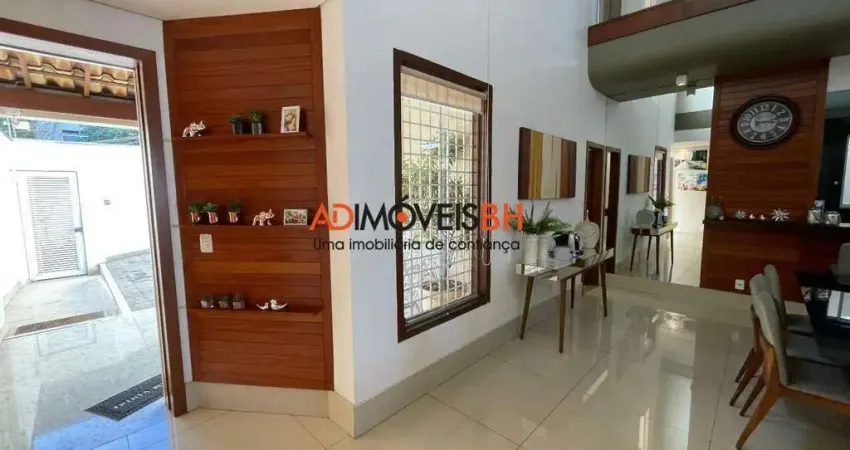 Casa de 02 pavimentos com habite-se, área construída de 621m², 05 suítes, 08 banheiros, espaço gourmet, 04 vagas de garagem, no Fernão Dias