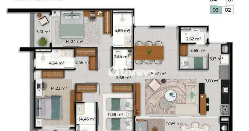 Apartamento com 3 dormitórios à venda, 136 m² por R$ 2.090.000,00 - Porto das Dunas - Aquiraz/CE