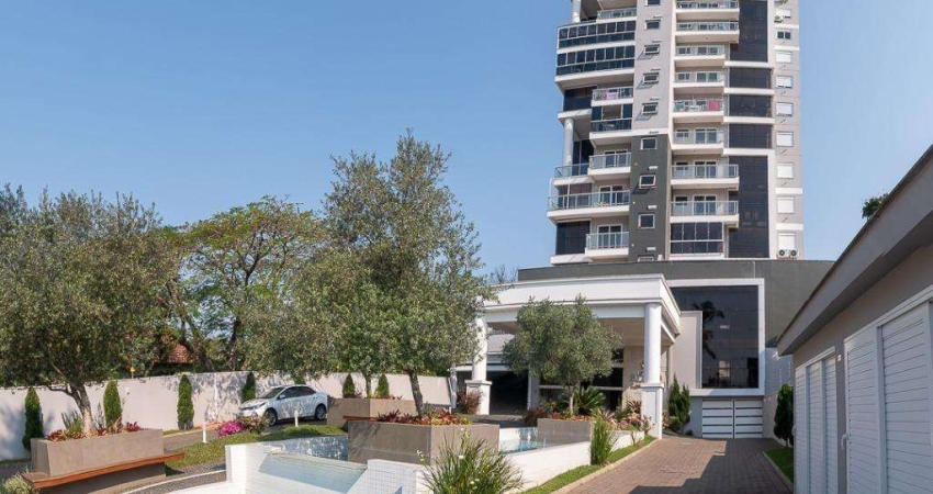 Apartamento mobiliado com 2 quartos e suíte no centro de Gravataí com vaga e área de lazer