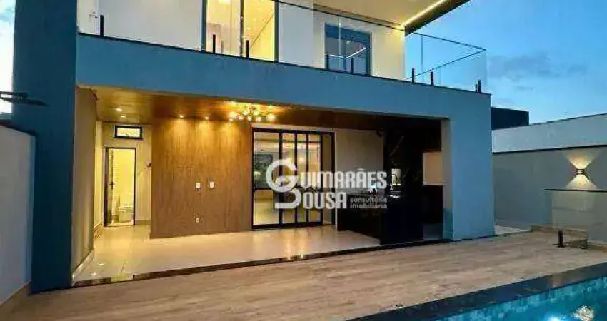 Casa Alto Padrão para Locação com 3 Suítes, climatizada, Piscina e Vista Incrível – Condomínio Bosque da Mata, Valinhos/SP