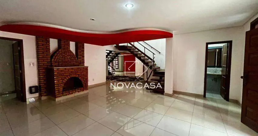 Casa com 5 dormitórios para alugar, 404 m² por r$ 7.414,00/mês - santa amélia - belo horizonte/mg