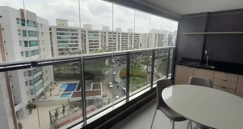 Alugo apartamento de 1/4 mobiliado de alto padrão no alphaville 1