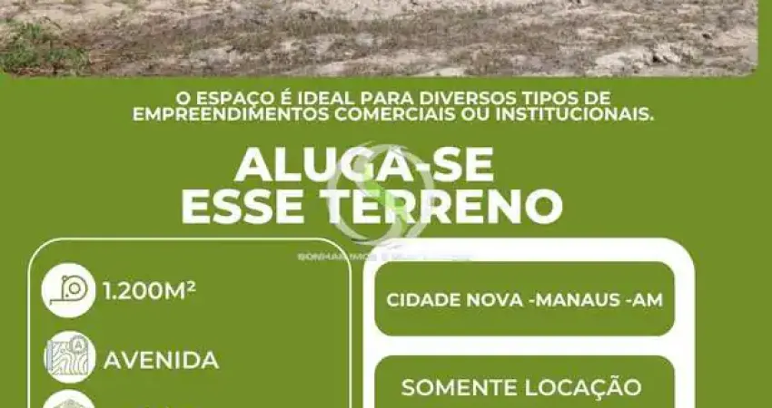 Terreno comercial para alugar na Rua Coronel Taborda de Miranda, Cidade Nova, Manaus