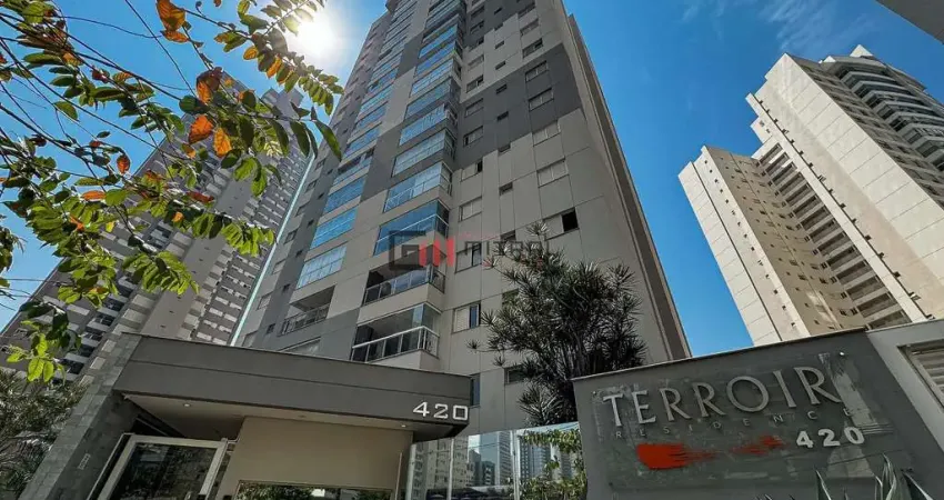 Apartamento á venda no Ed. Terroir Residence, todo mobiliado, andar alto, 3 quartos, Gleba Fazenda