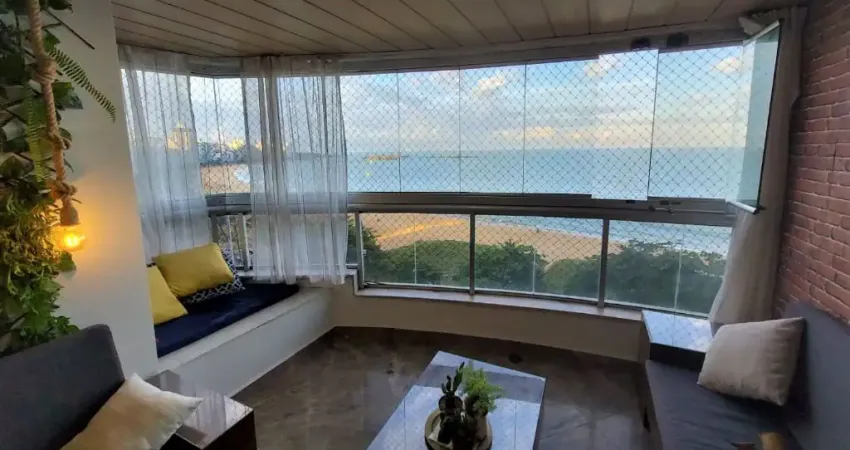 Apartamento incrível na Orla da Praia da Costa, 4 quartos transformados em 3  com 1 suíte, vista eterna para o mar!