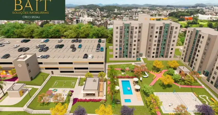 Venda de apartamento em joinville-sc: 2 quartos, 2 salas, 1 banheiro, 1 vaga de garagem, 46,18 m² - bairro costa e silva!