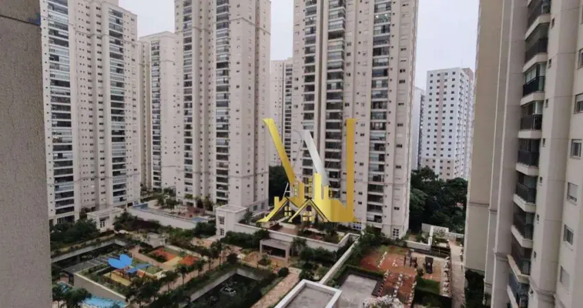 Cidade Maia, Apartamento aconchegante, espaçoso, 86m2 de área útil, com uma linda vista e Varanda Gourmet Envidraçada, com cortina, Ar Condicionado