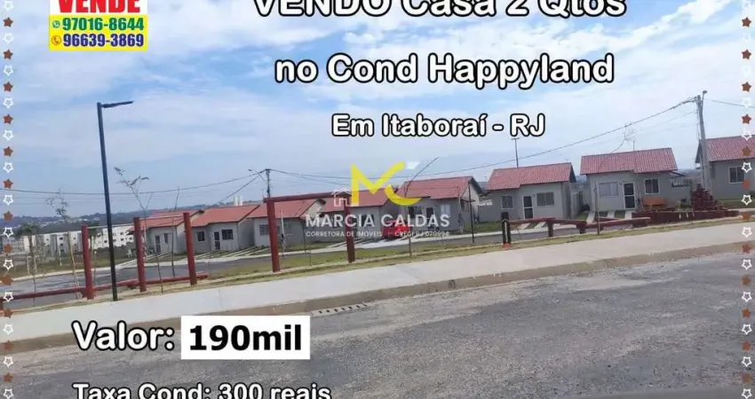 Casa de condomínio com 2 quartos, bela vista, itaboraí - r$ 190 mil, cod: 307